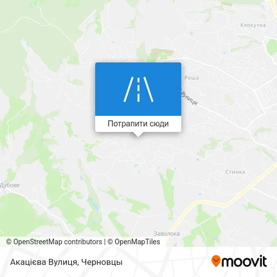 Карта Акацієва Вулиця