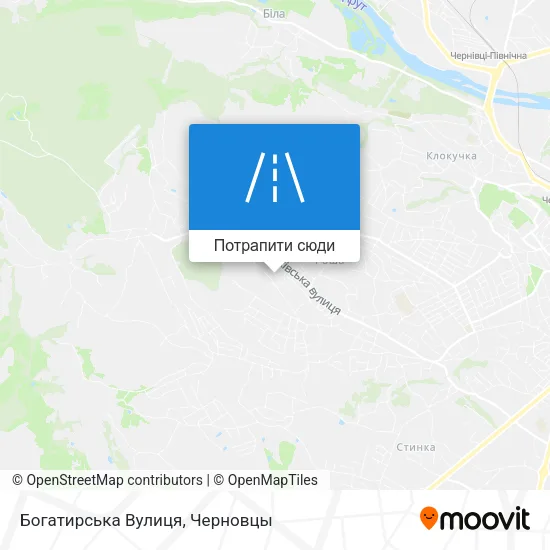 Карта Богатирська Вулиця