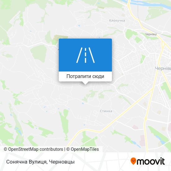 Карта Сонячна Вулиця
