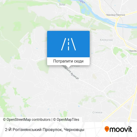 Карта 2-Й Рогізнянський Провулок