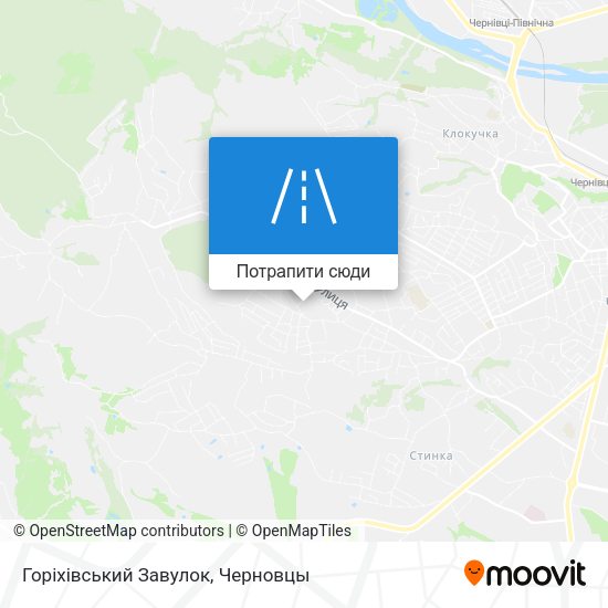 Карта Горіхівський Завулок