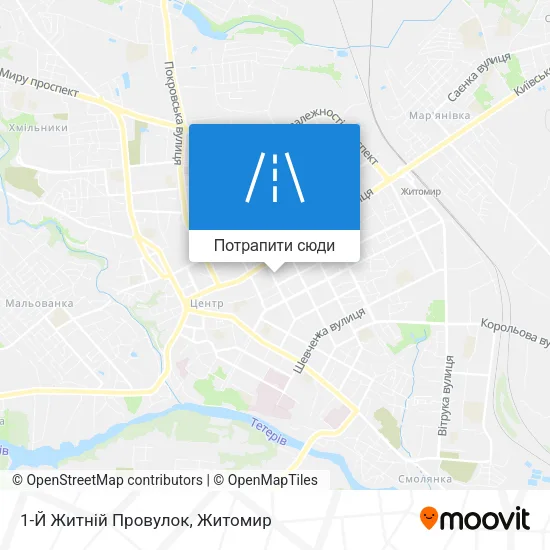 Карта 1-Й Житній Провулок