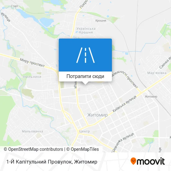 Карта 1-Й Капітульний Провулок