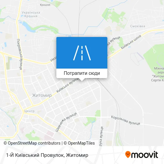 Карта 1-Й Київський Провулок