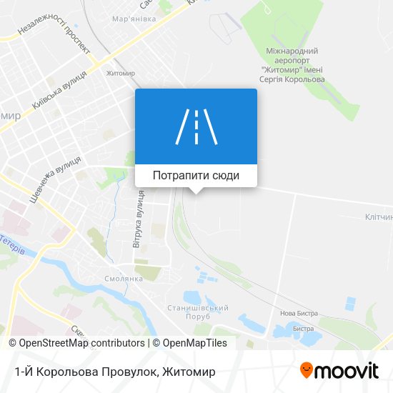 Карта 1-Й Корольова Провулок