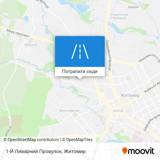 Карта 1-Й Ливарний Провулок