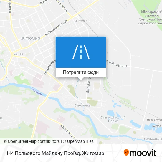 Карта 1-Й Польового Майдану Проїзд