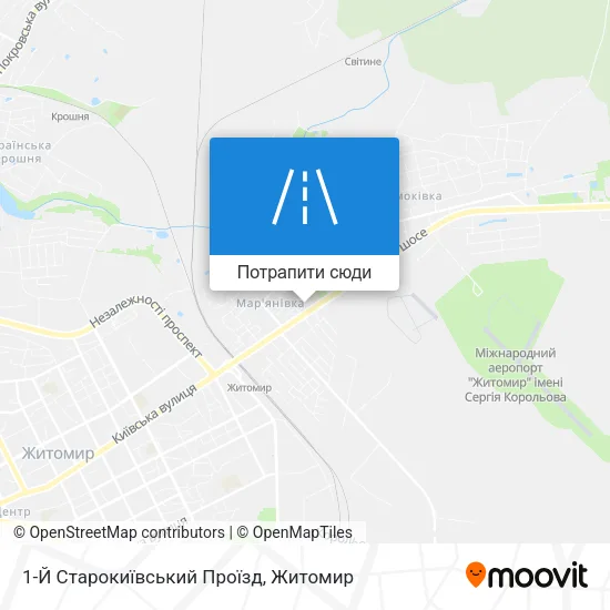 Карта 1-Й Старокиївський Проїзд