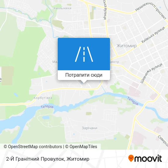Карта 2-Й Гранітний Провулок