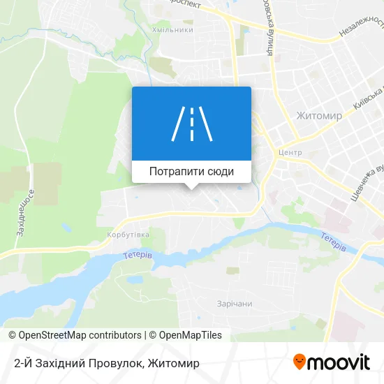 Карта 2-Й Західний Провулок