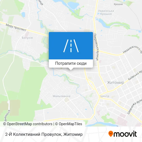 Карта 2-Й Колективний Провулок