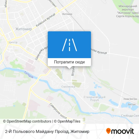 Карта 2-Й Польового Майдану Проїзд