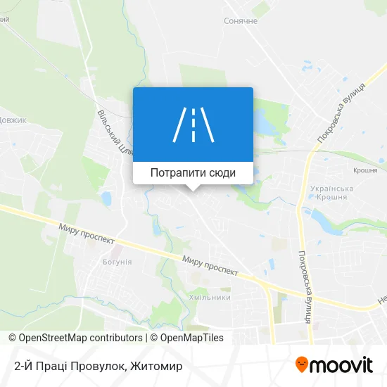 Карта 2-Й Праці Провулок