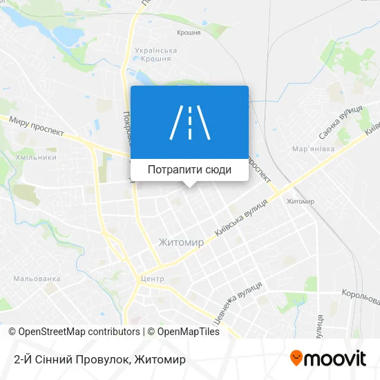 Карта 2-Й Сінний Провулок