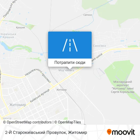 Карта 2-Й Старокиївський Провулок