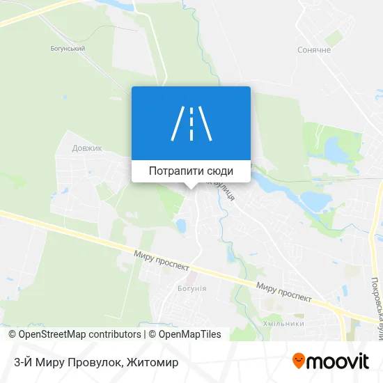 Карта 3-Й Миру Провулок