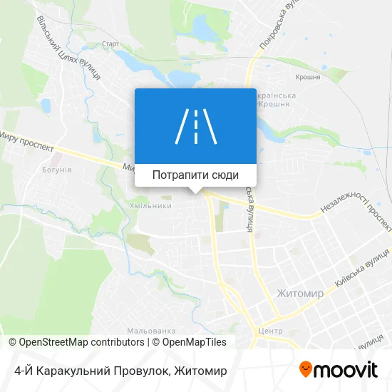 Карта 4-Й Каракульний Провулок