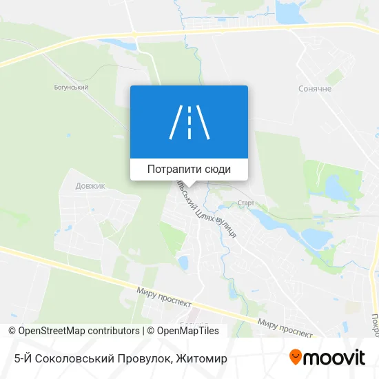 Карта 5-Й Соколовський Провулок