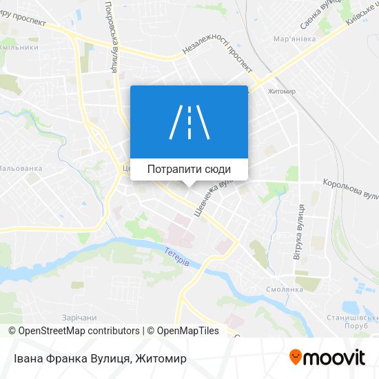 Карта Івана Франка Вулиця