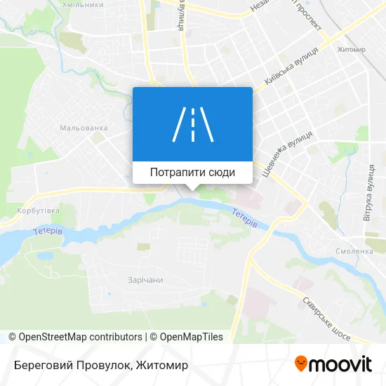Карта Береговий Провулок