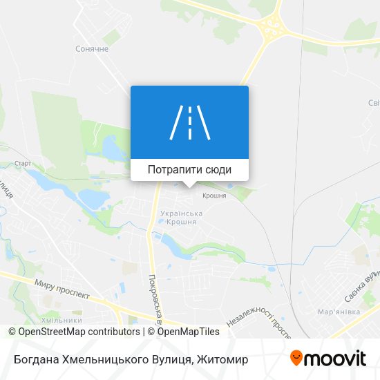 Карта Богдана Хмельницького Вулиця