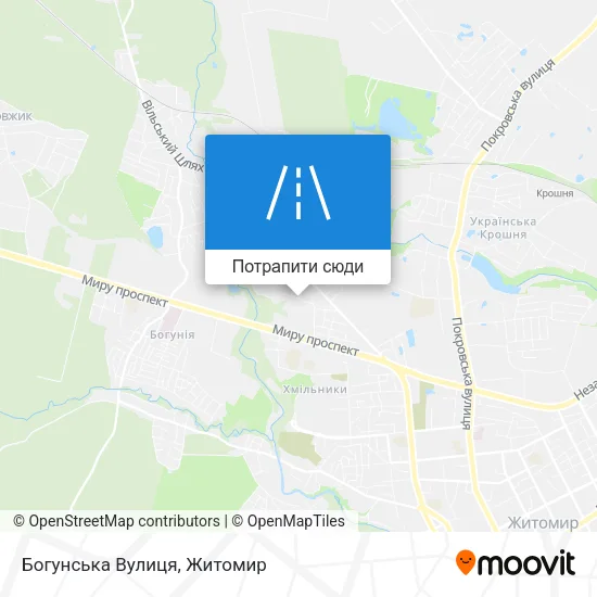 Карта Богунська Вулиця