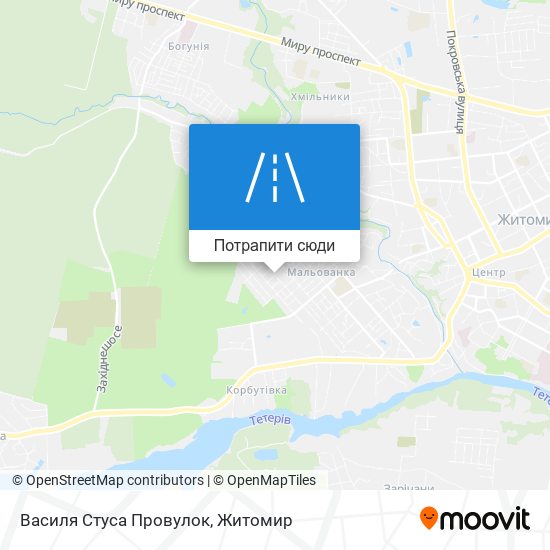 Карта Василя Стуса Провулок