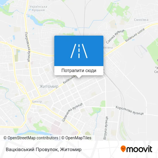Карта Вацківський Провулок