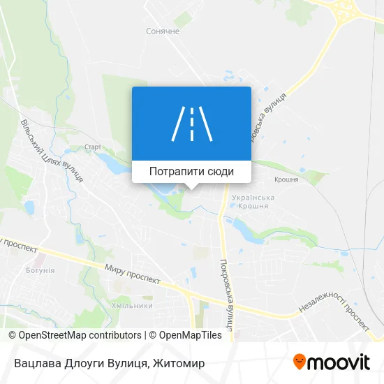 Карта Вацлава Длоуги Вулиця