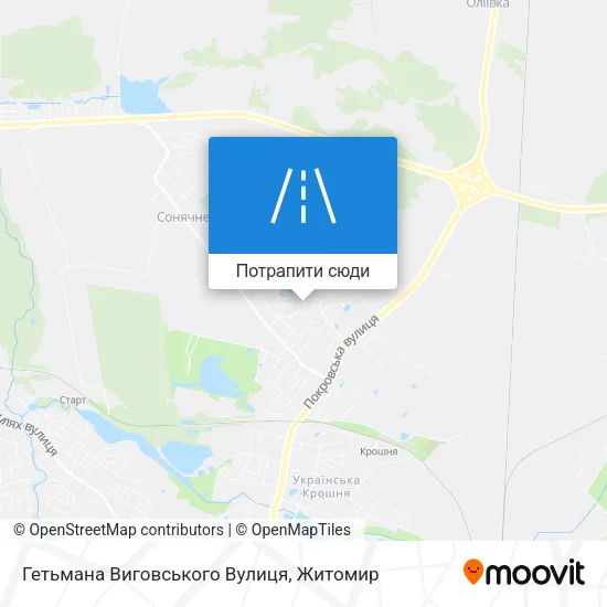Карта Гетьмана Виговського Вулиця