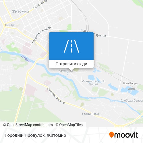 Карта Городній Провулок