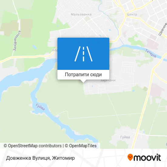 Карта Довженка Вулиця