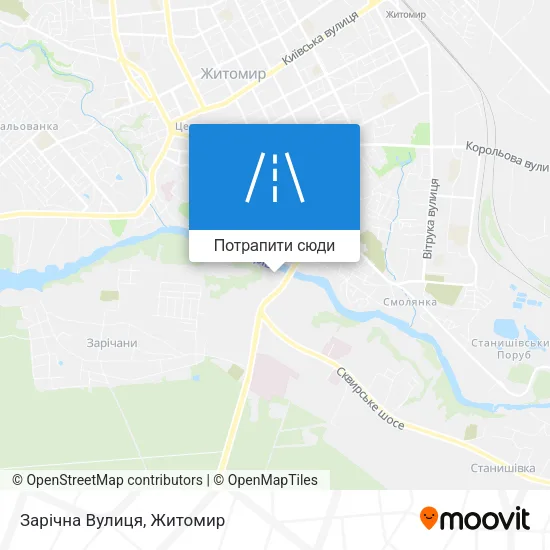 Карта Зарічна Вулиця