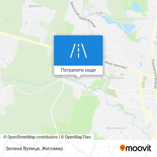 Карта Зелена Вулиця