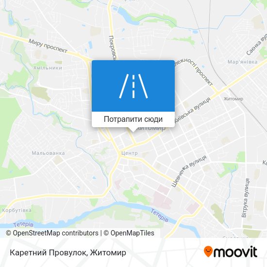 Карта Каретний Провулок