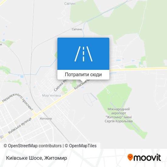 Карта Київське Шосе