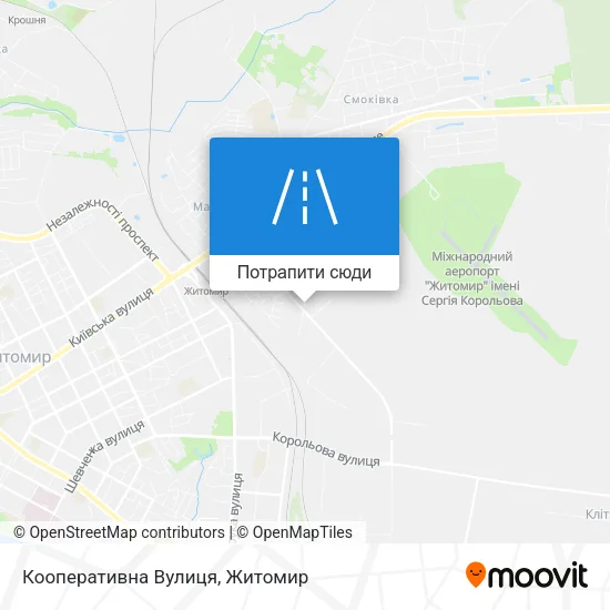 Карта Кооперативна Вулиця