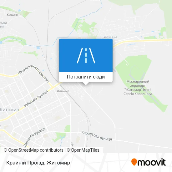 Карта Крайній Проїзд