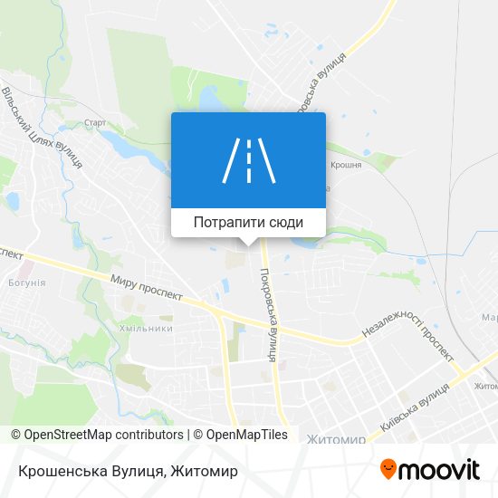 Карта Крошенська Вулиця