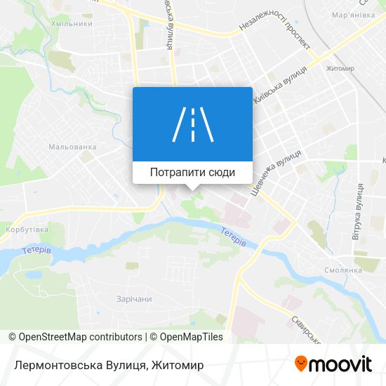 Карта Лермонтовська Вулиця