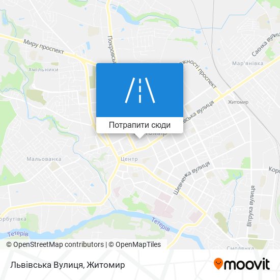 Карта Львівська Вулиця