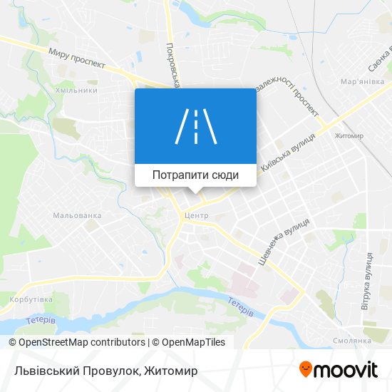Карта Львівський Провулок