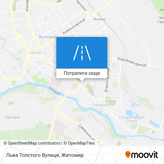 Карта Льва Толстого Вулиця