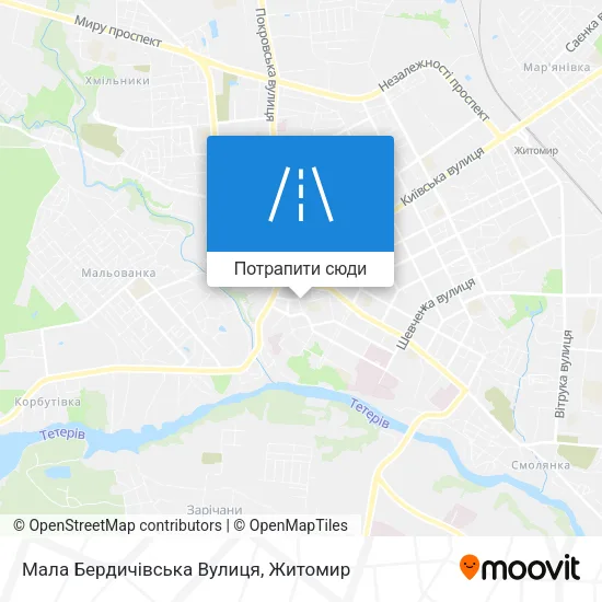 Карта Мала Бердичівська Вулиця