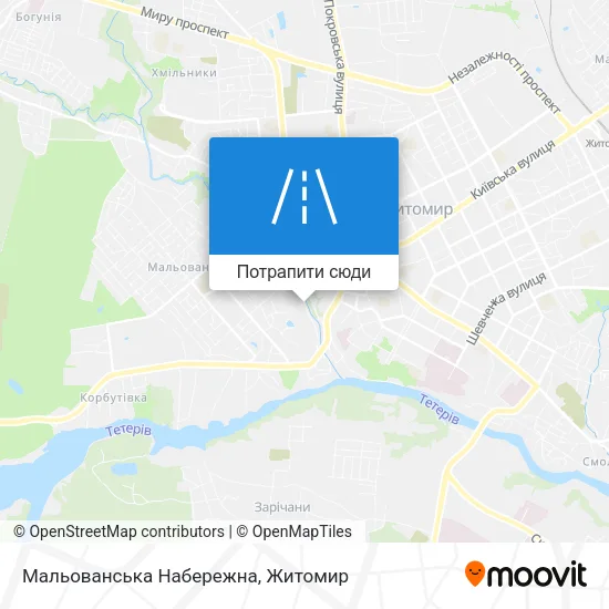 Карта Мальованська Набережна