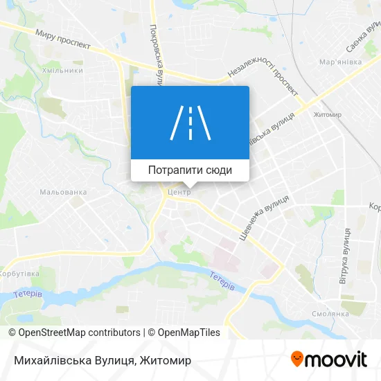 Карта Михайлівська Вулиця
