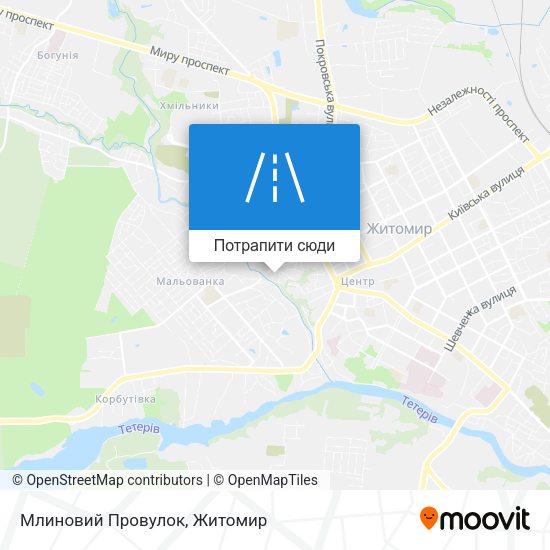 Карта Млиновий Провулок