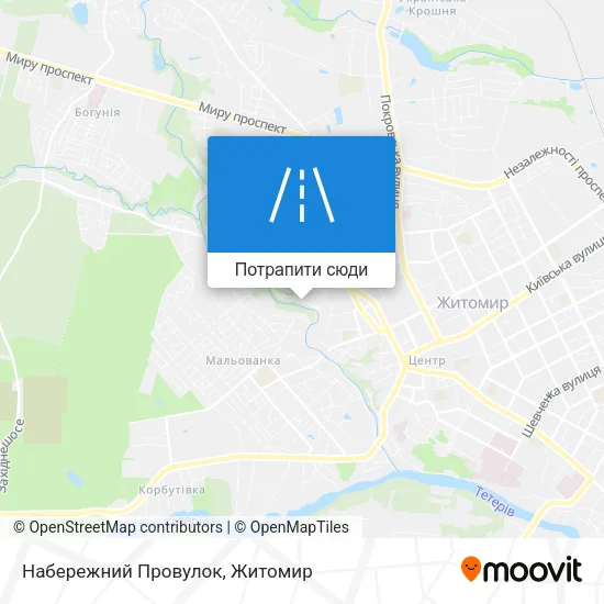 Карта Набережний Провулок