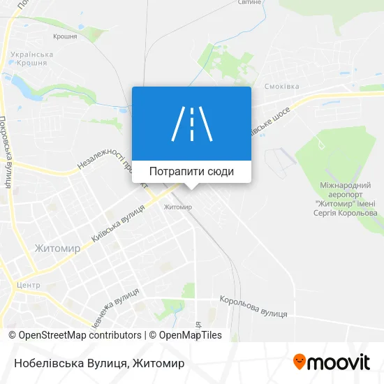 Карта Нобелівська Вулиця