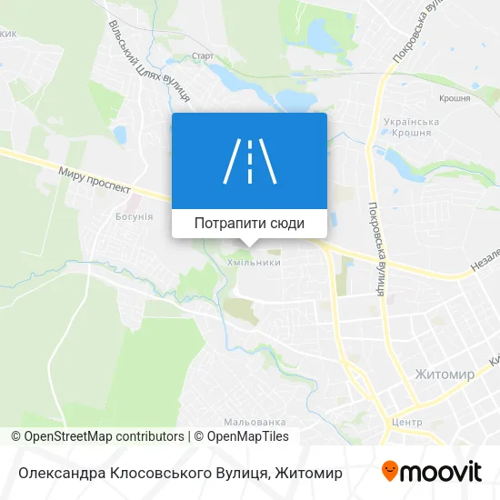 Карта Олександра Клосовського Вулиця